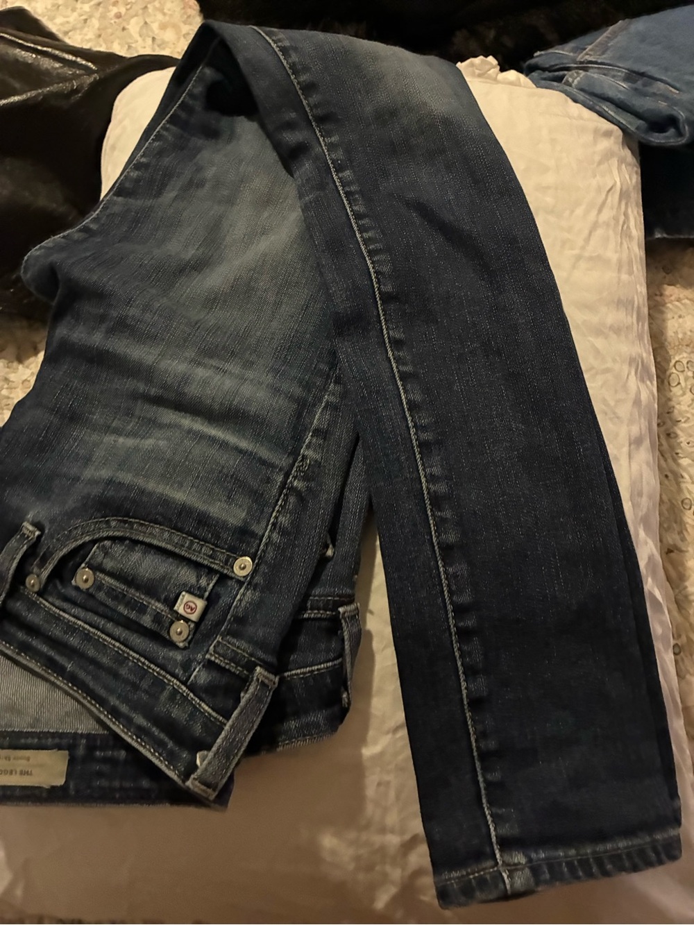 Ag Adriano Goldschmied Women's Skinny Jeans - Dark Blue Wash - Picture 1 of 10